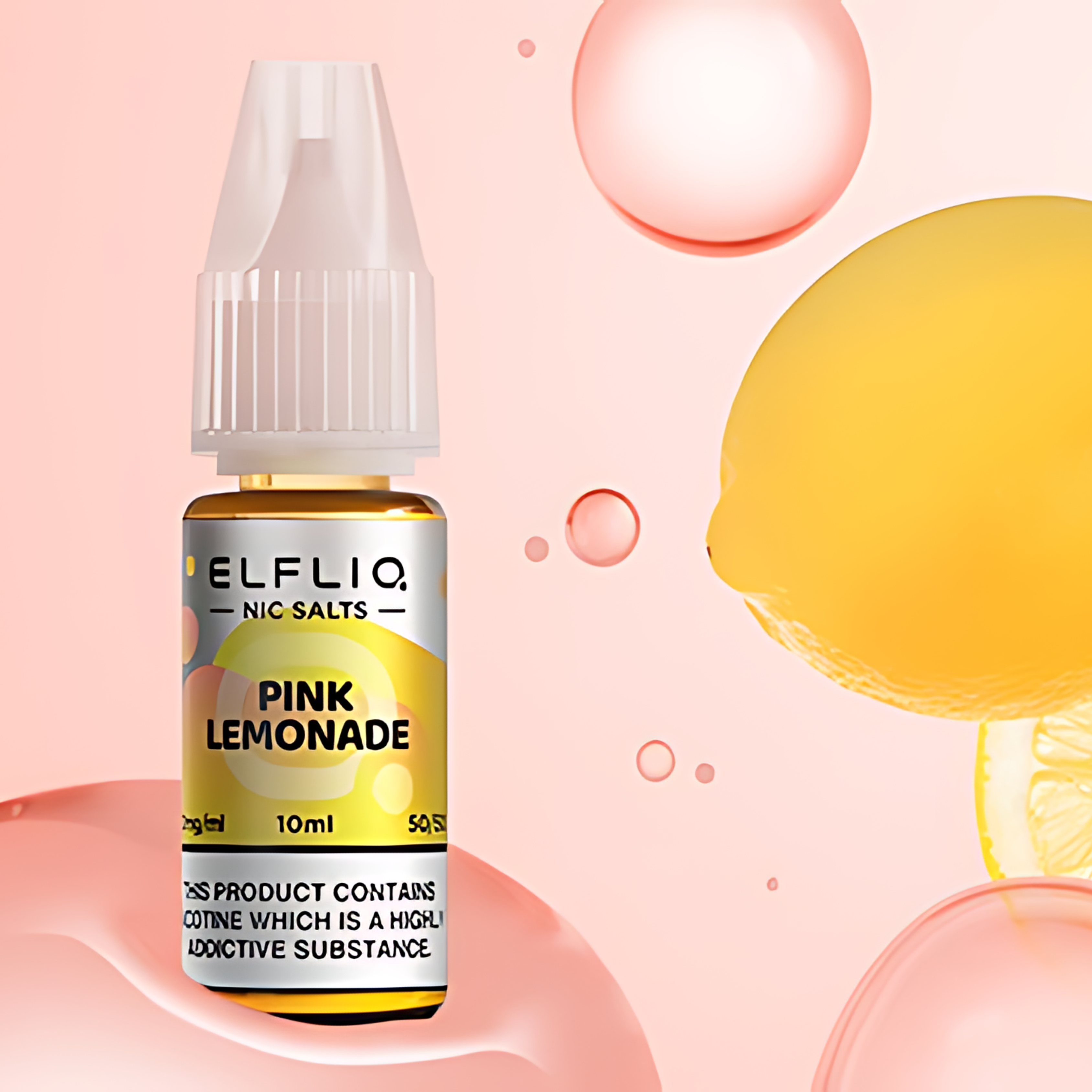 Pink Lemonade Nic Salt E-Liquid by Elfliq Elf Bar