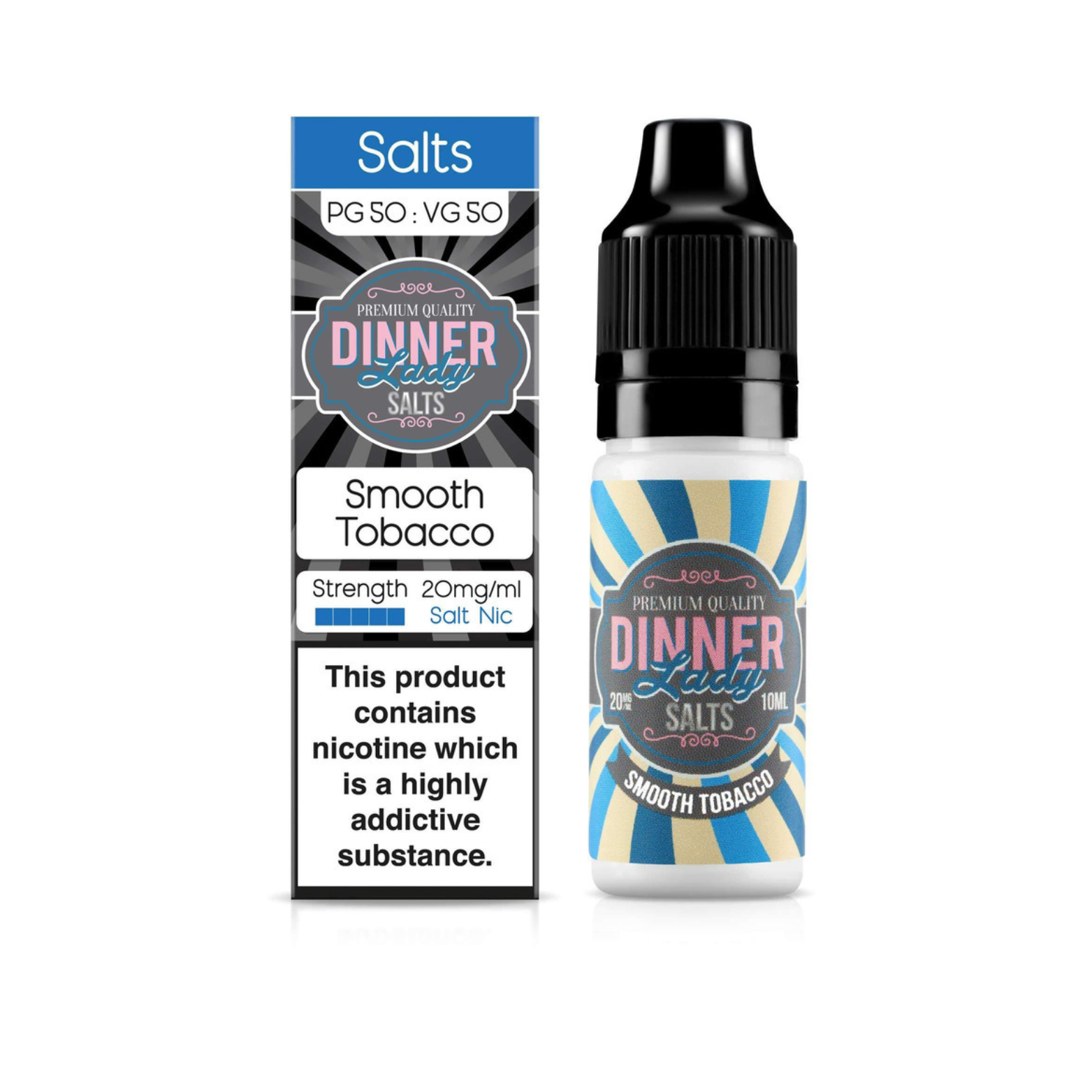 Smooth Tobacco Nic Salt E-Liquid by Dinner Lady