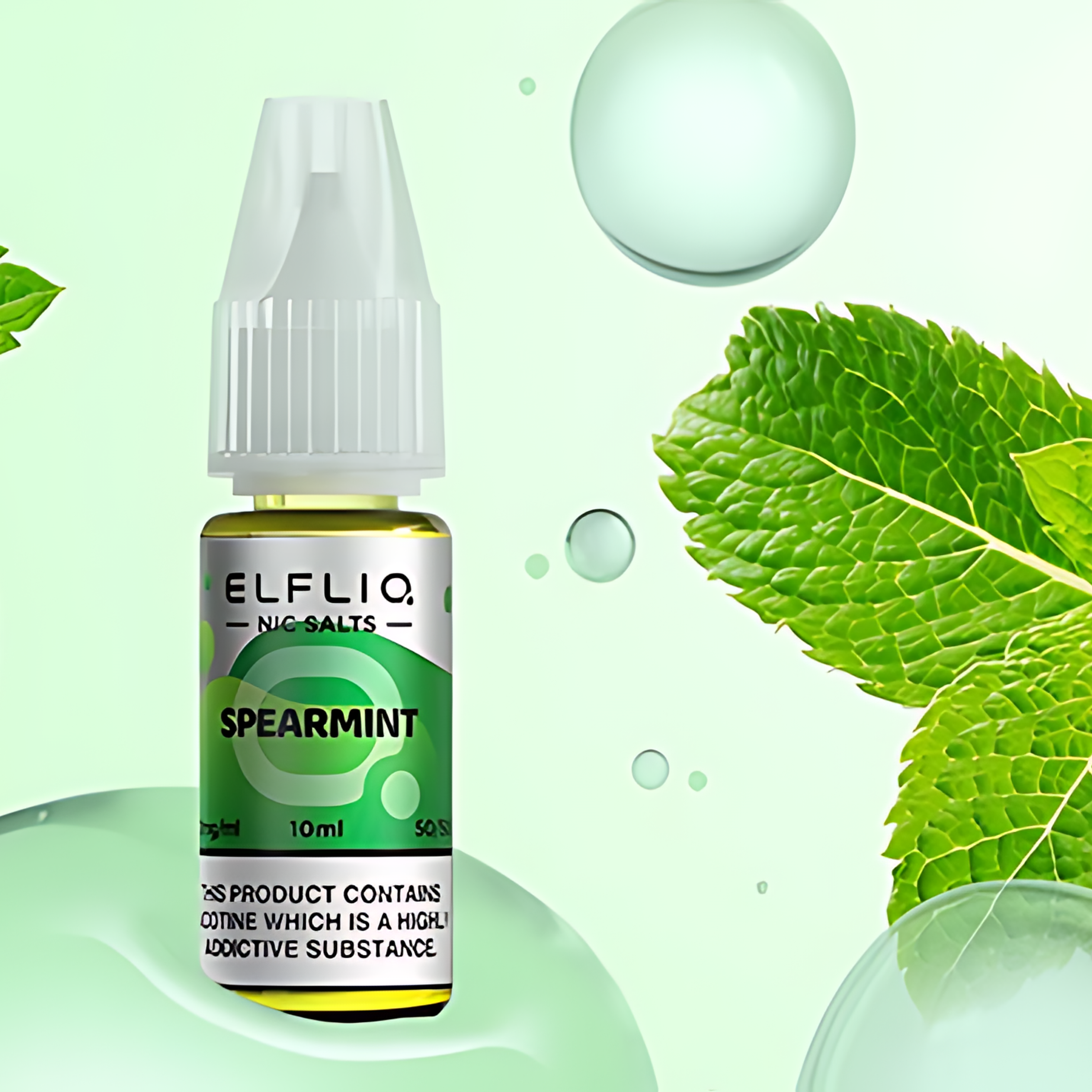 Spearmint Nic Salt E-Liquid by Elfliq Elf Bar