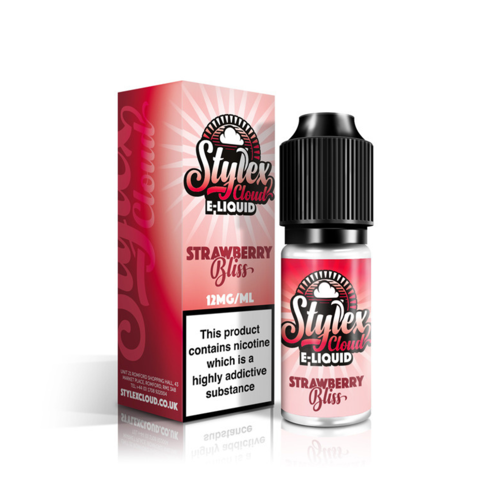 Strawberry Bliss 50_50 10ml E-liquid by Stylex Cloud