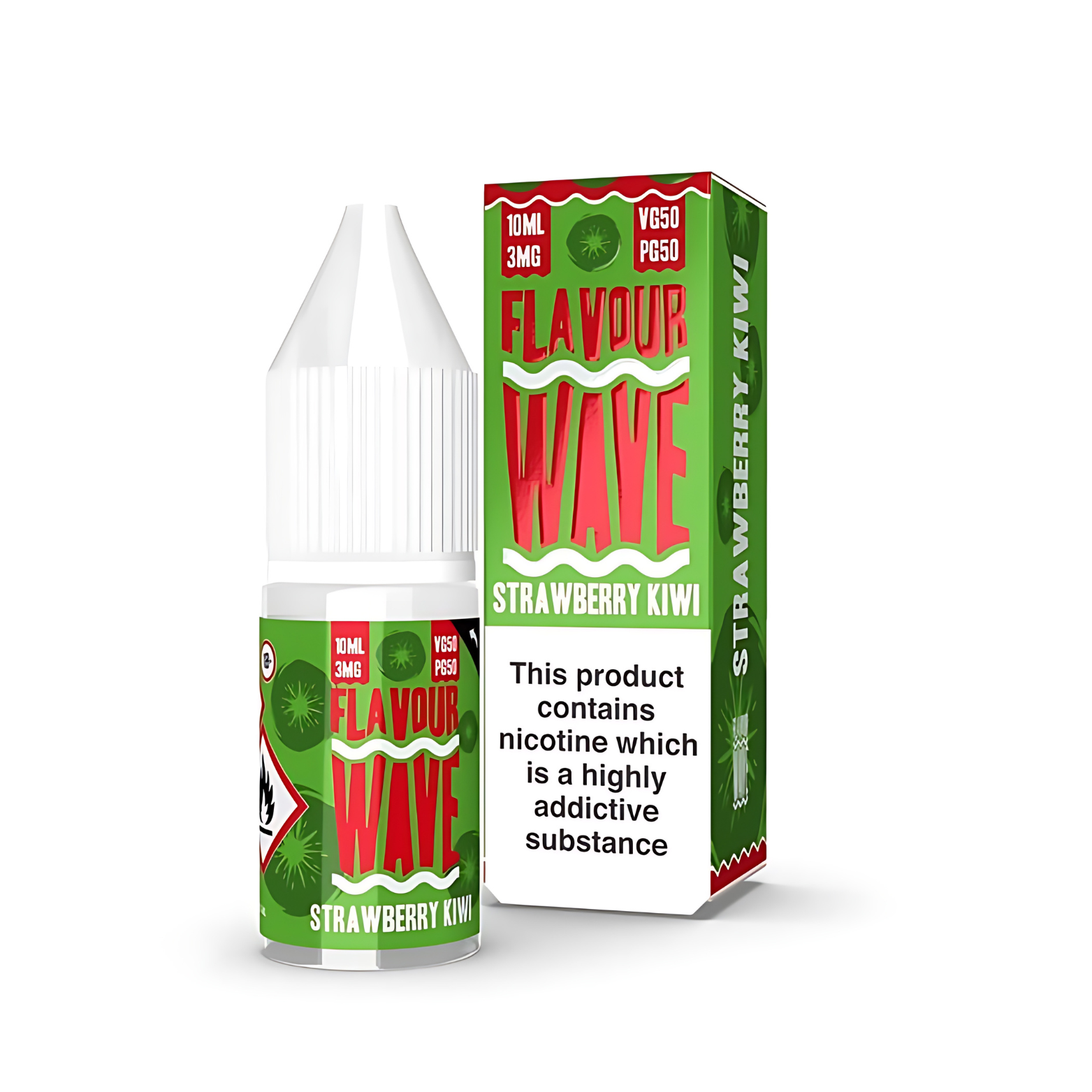 Strawberry Kiwi 50_50 10ml E-liquid by Flavour Wave