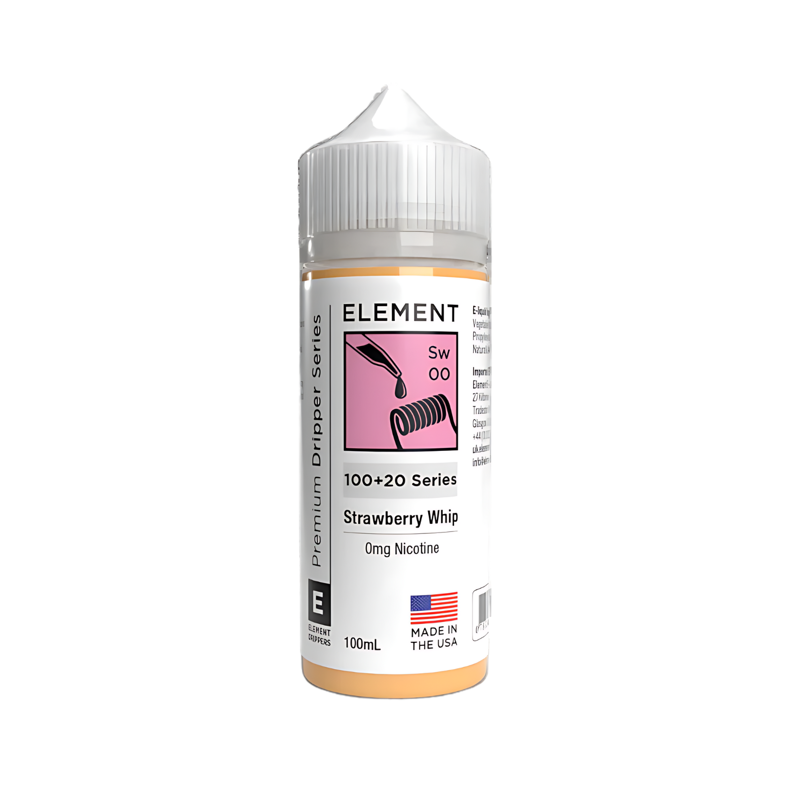 Strawberry Whip Shortfill 100ml E-Liquid by Element