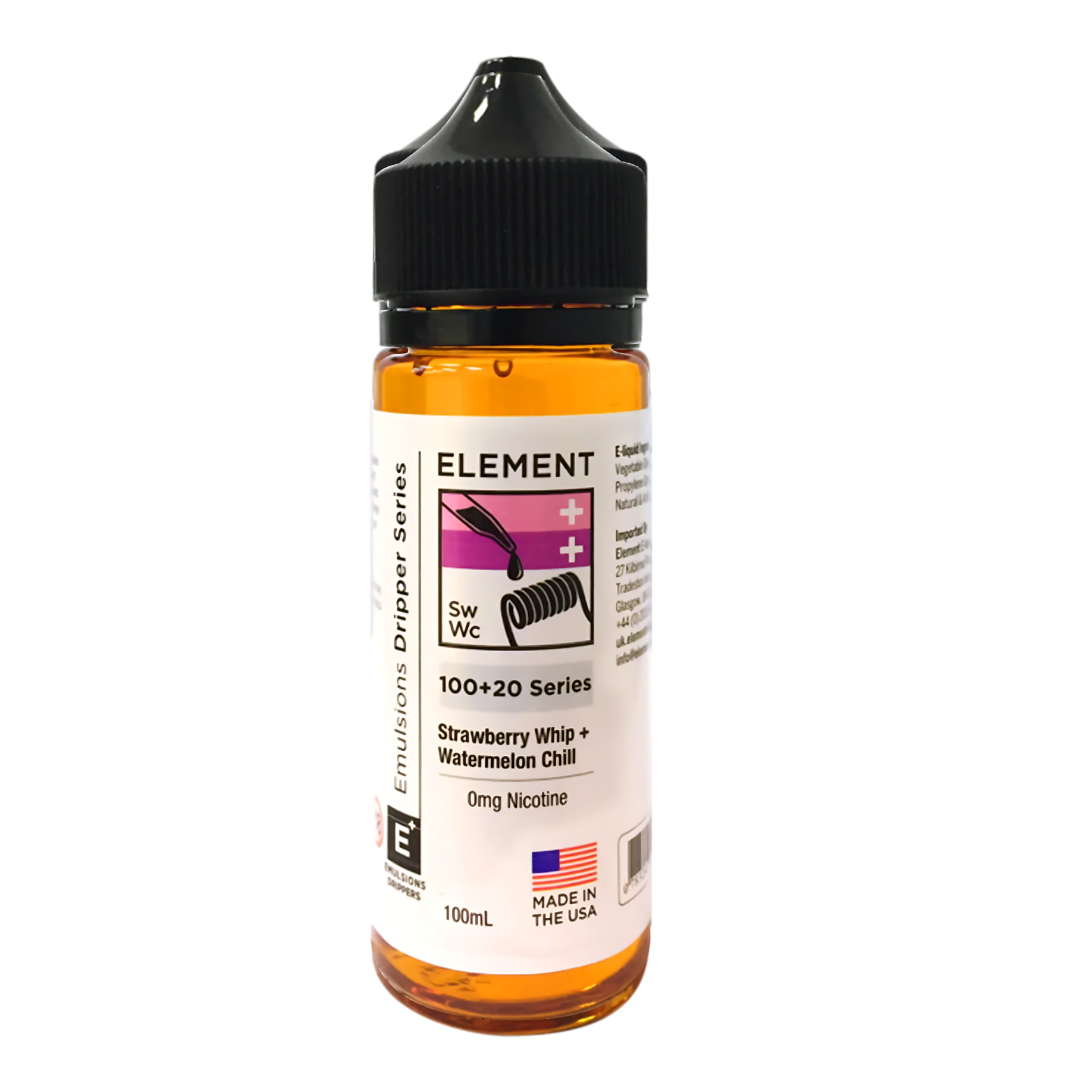 Strawberry Whip + Watermelon Chill Shortfill 100ml E-Liquid by Element