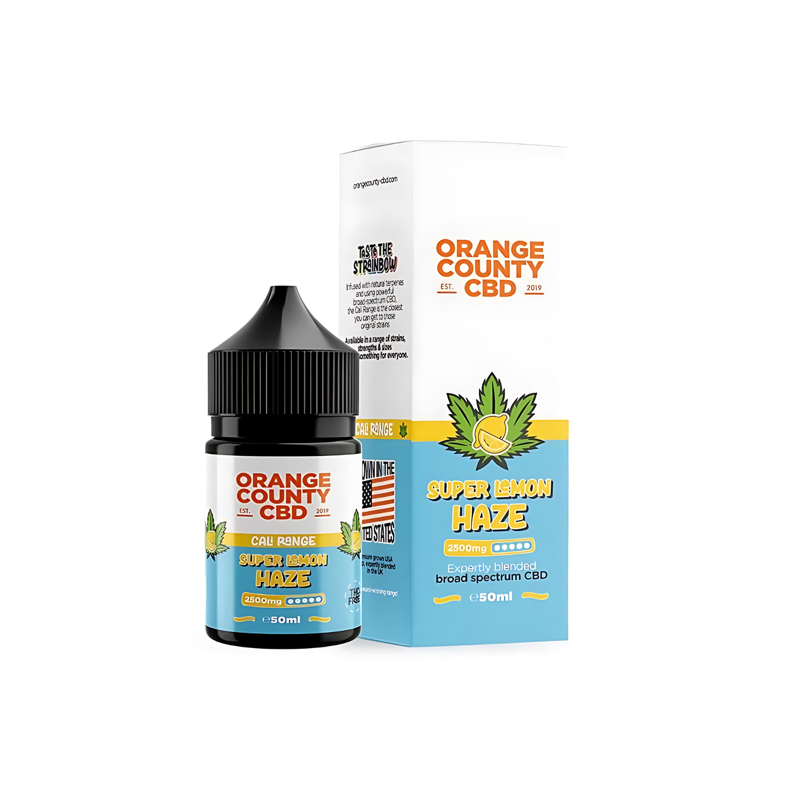 Super lemon Haze 2500mg CBD 50ml E-liqud By Orange County