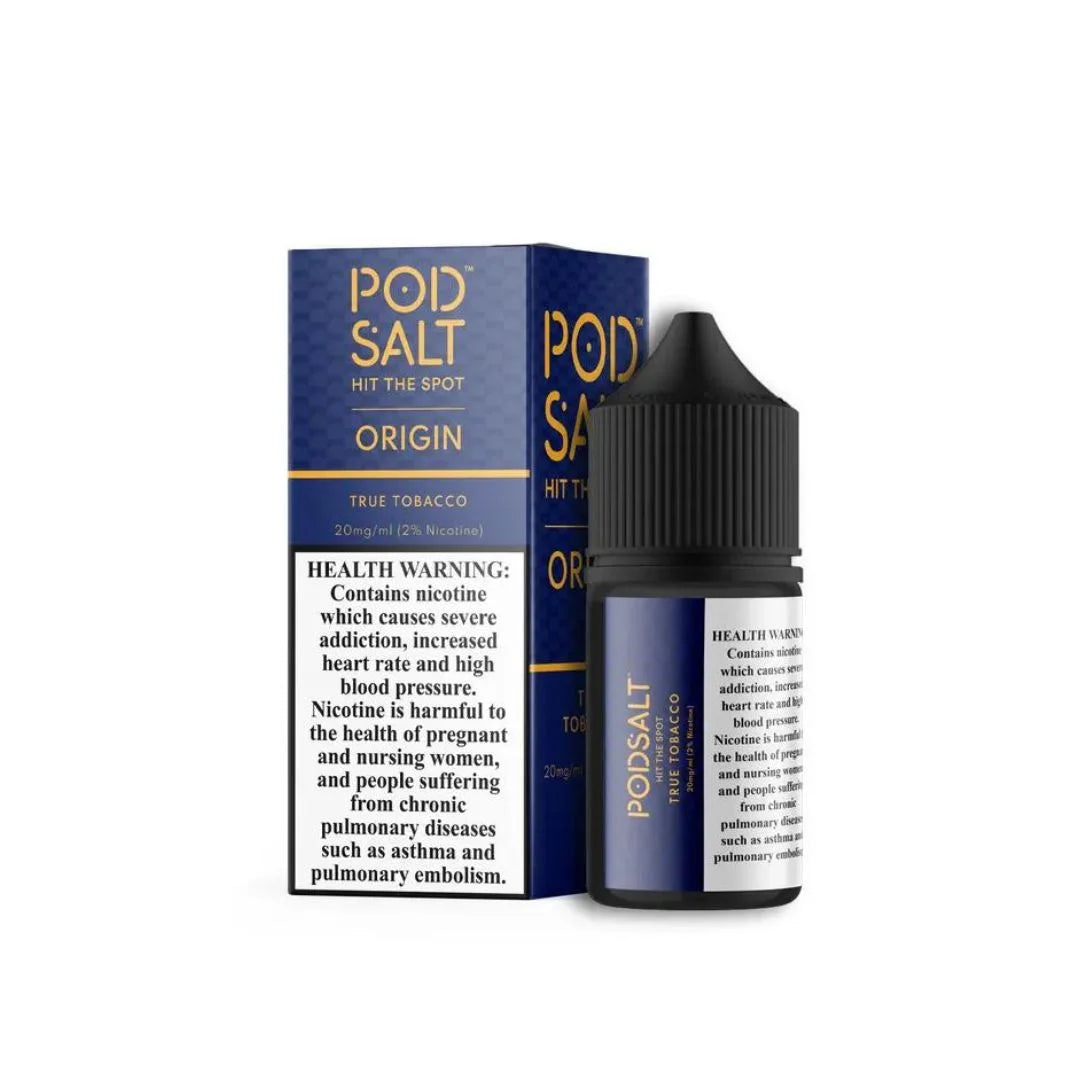 True Tobacco Nic Salt E-Liquid By Pod Salt