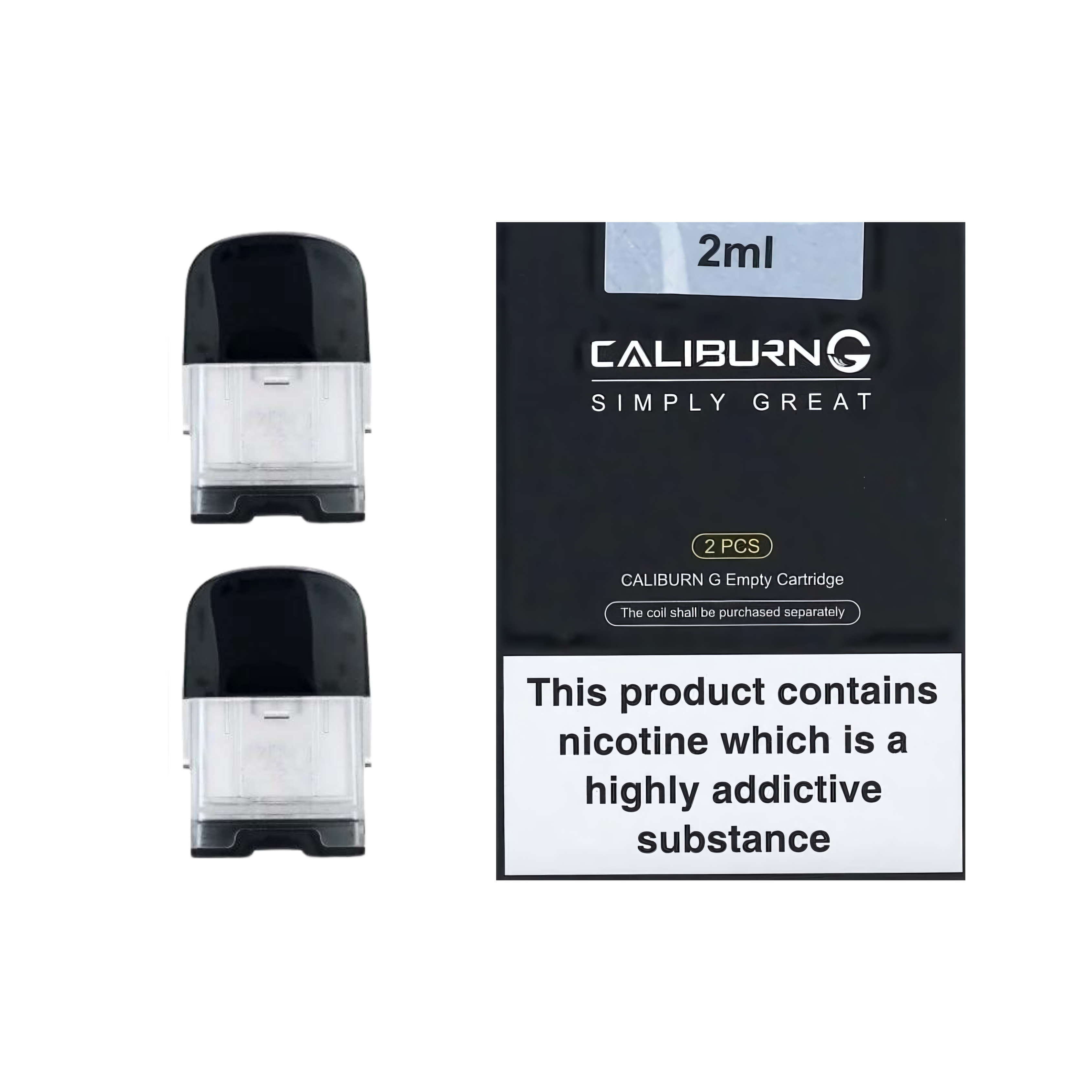 UWELL Caliburn G Empty Replacement Pods 2 Pack 2ml