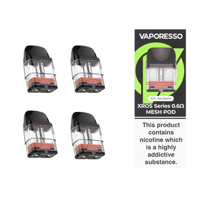 Vaporesso XROS Replacment Pods 0.6 Ohm Pack of 4 TPD