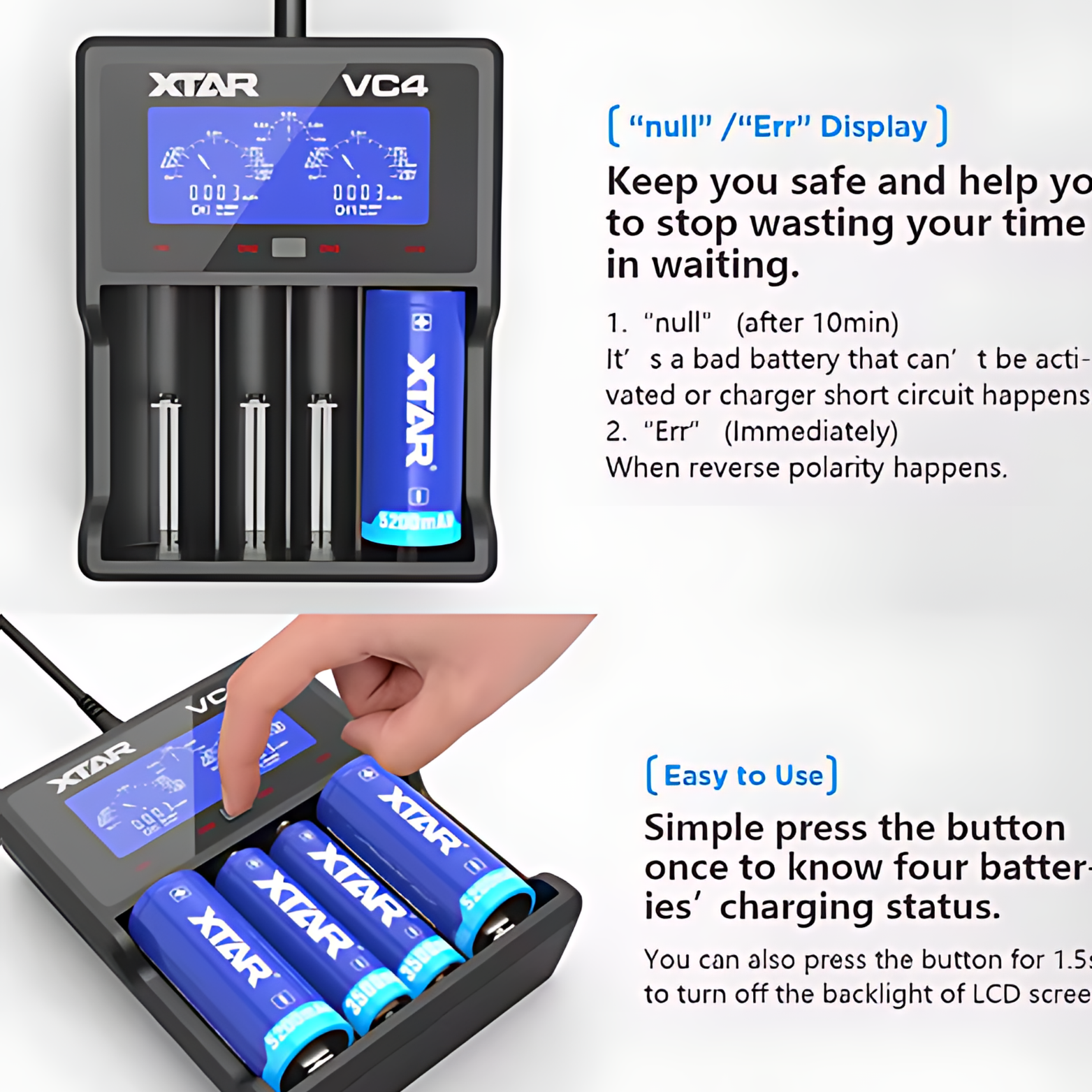 XTAR VC4 Lithium-ion Battery charger