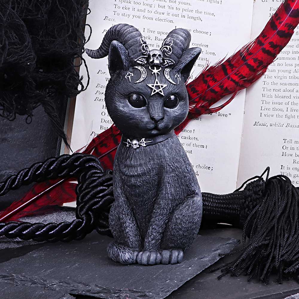 Nemesis Now Pawzuph Horned Occult Cat Figurine 11cm