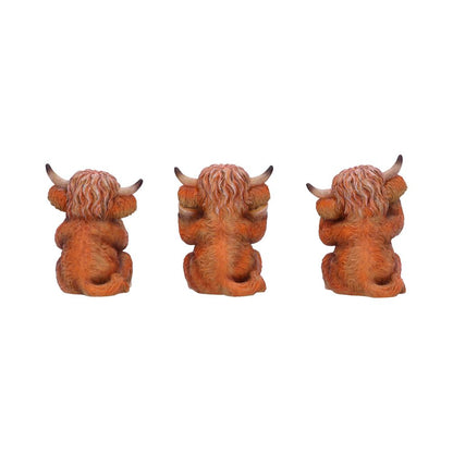 Nemesis Now Three Wise Highland Cows 9.6cm