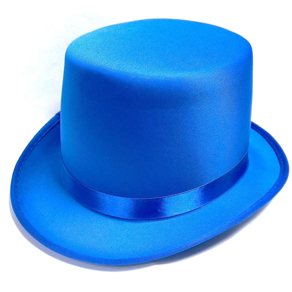 Blue Top Hat Fancy Dress Victorian Steampunk Magician Costume Accessory