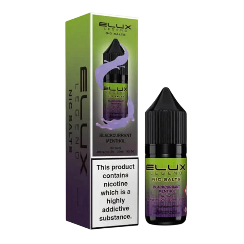 Blackcurrant Menthol Nic Salt E-Liquid by Elux