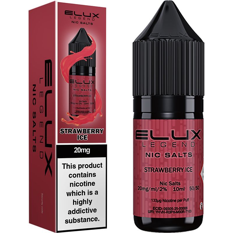 Strawberry ice 20mg Nic Salt E-liquid by Elux