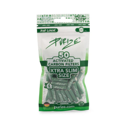 Purize Xtra Slim Size Carbon Filters Pack of 50