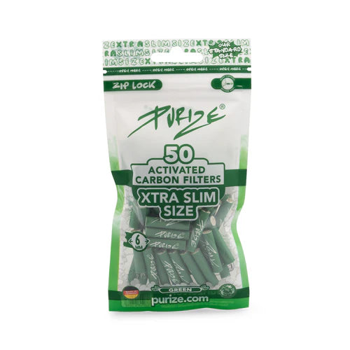 Purize Xtra Slim Size Carbon Filters Pack of 50