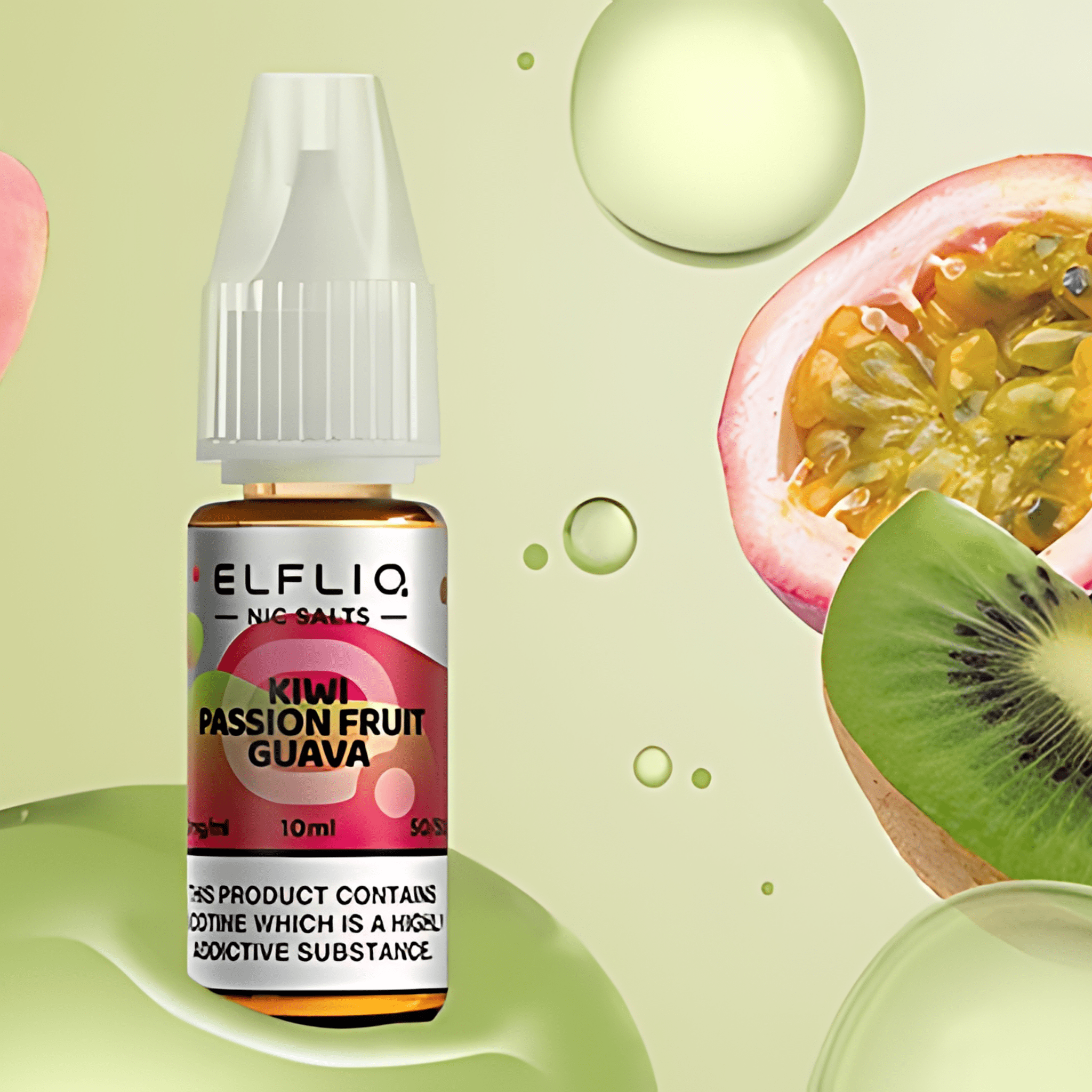 Kiwi Passionfruit Guava Nic Salt E - Liquid by Elfliq Elf Bar - Nic Salts - Mystic City Vape Store