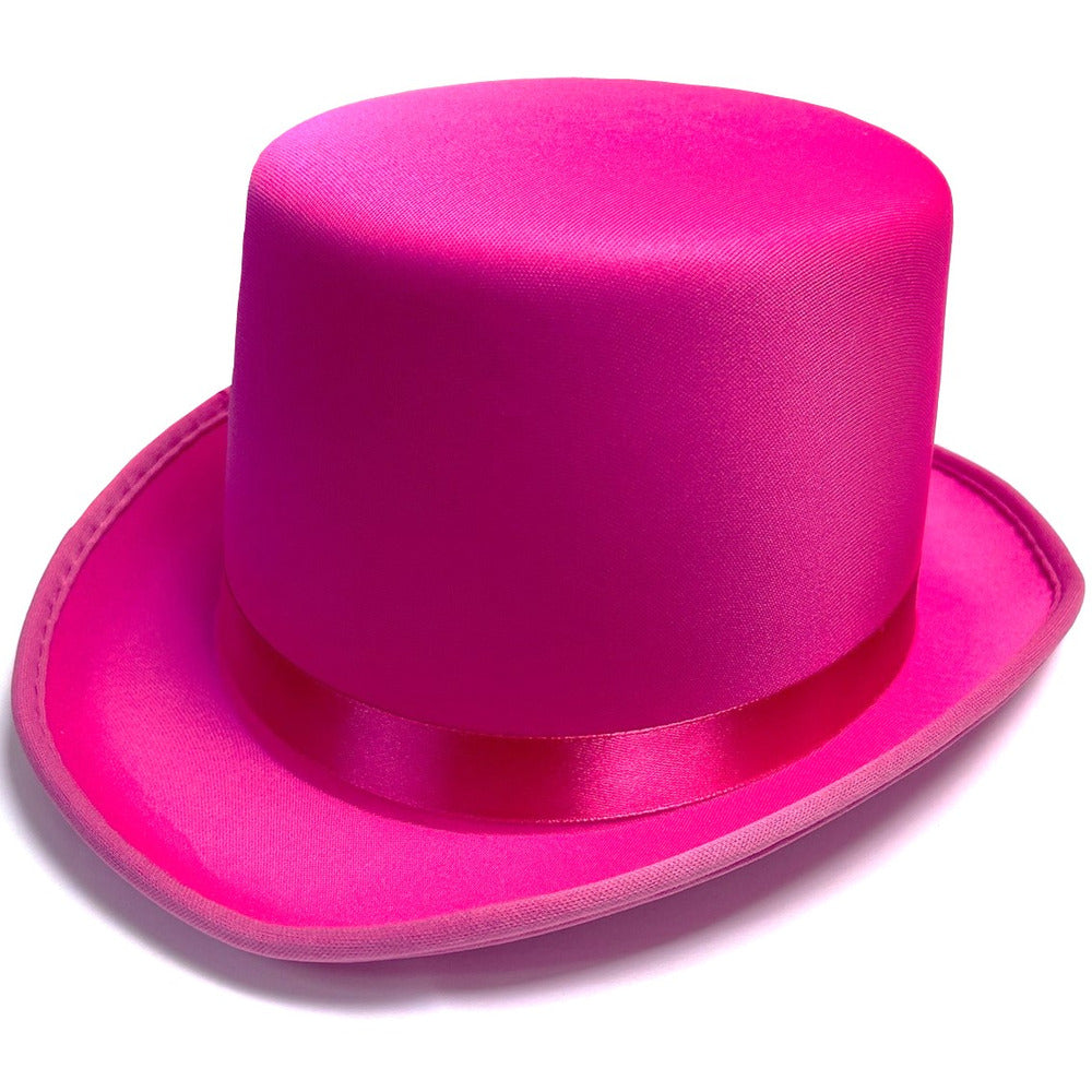 Pink Top Hat Fancy Dress Hen Party Victorian Steampunk Costume Accessory