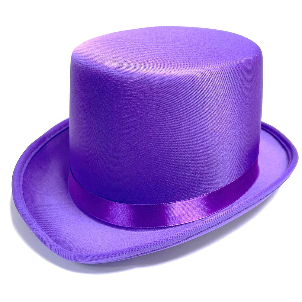 Purple Top Hat Fancy Dress Steampunk Mad Hatter Victorian Party Costume Accessory