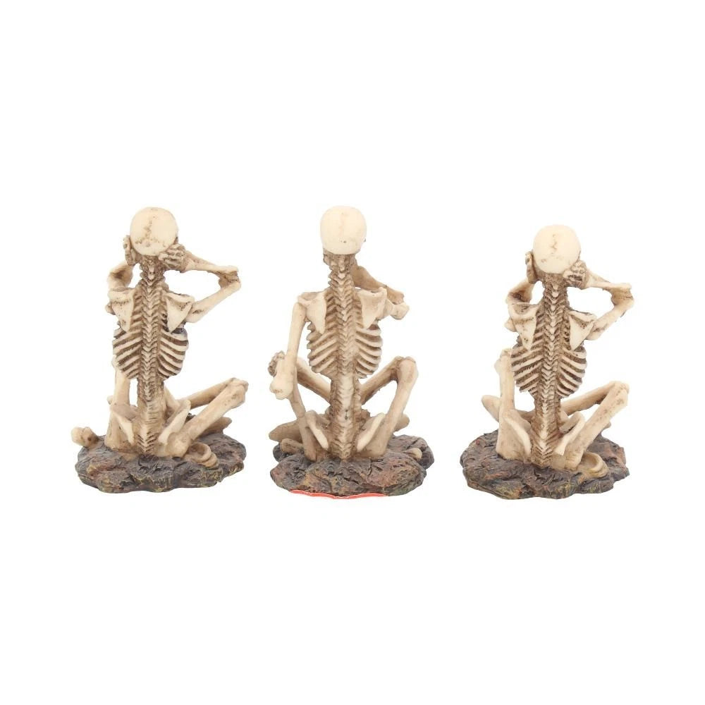 Nemesis Now See No, Hear No, Speak No Three Wise Skeletons Figurines 8.5cm
