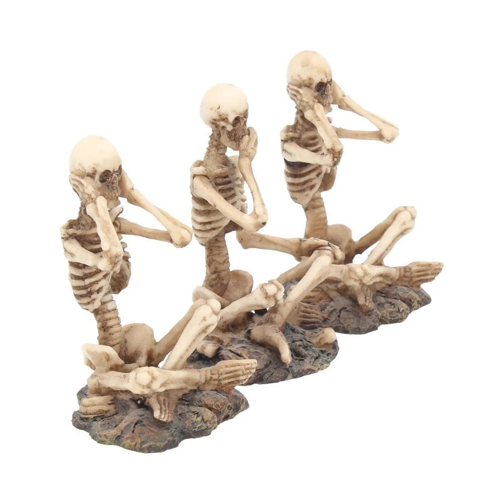 Nemesis Now See No, Hear No, Speak No Three Wise Skeletons Figurines 8.5cm