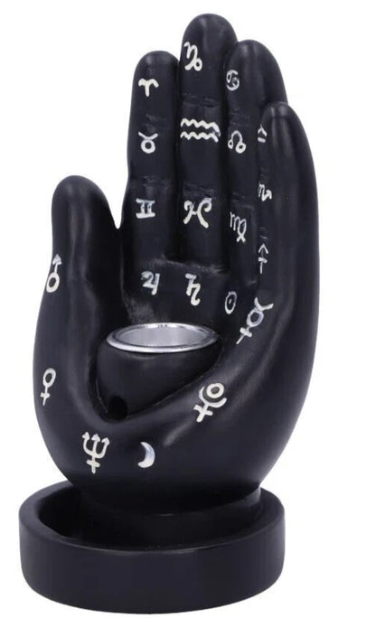 Nemesis Now Palmistry Backflow Incense Burner (Black) 12cm