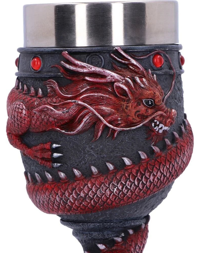 Nemesis Now Dragon Coil Goblet Red 20cm