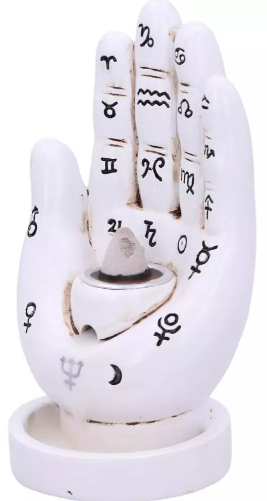 Nemesis Now Palmistry Backflow Incense Burner (white) 12cm