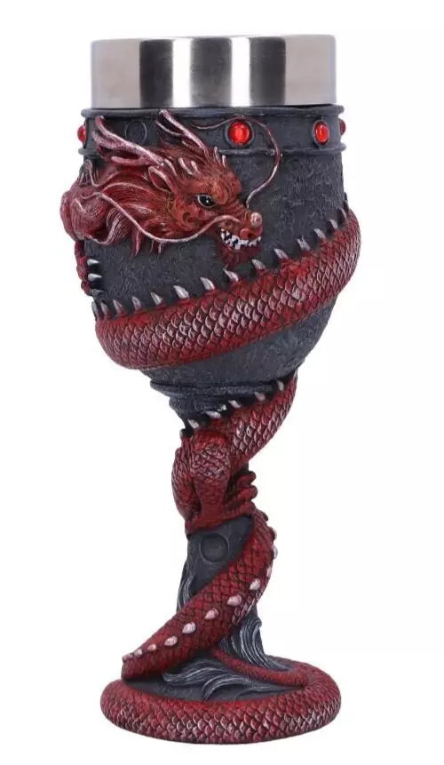 Nemesis Now Dragon Coil Goblet Red 20cm