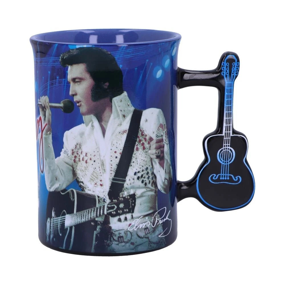 Nemesis Now Elvis The King of Rock and Roll Blue Mug