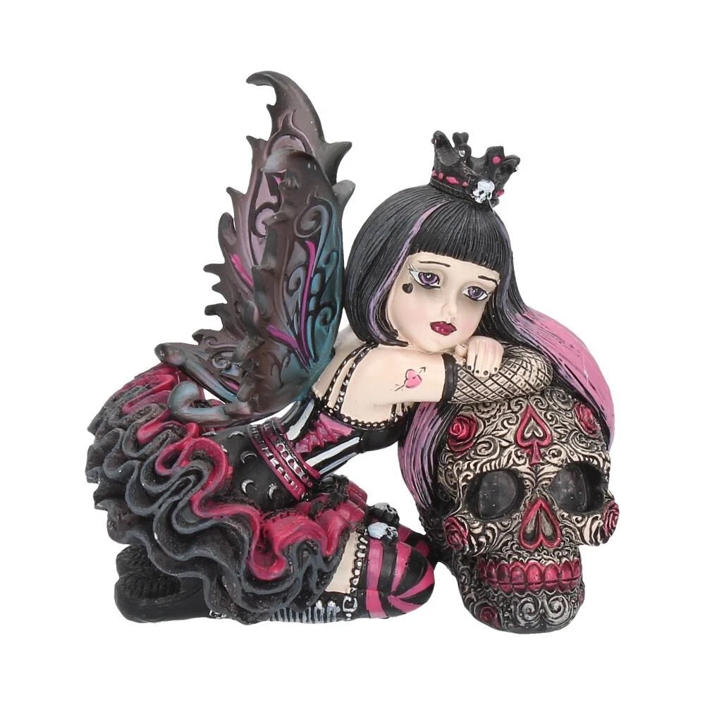 Nemesis Now Little Shadows Lolita Figurine Gothic Fairy and Sugar Skull Ornament 12cm
