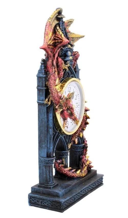 Nemesis Now Red Dragon Gothic Fantasy Time Guardian Clock 27.5cm