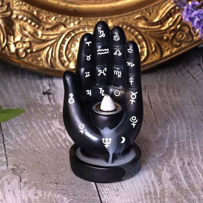 Nemesis Now Palmistry Backflow Incense Burner (Black) 12cm