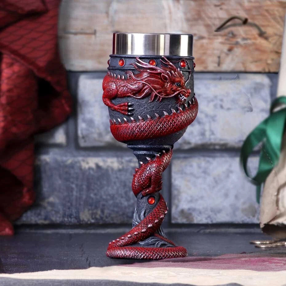Nemesis Now Dragon Coil Goblet Red 20cm