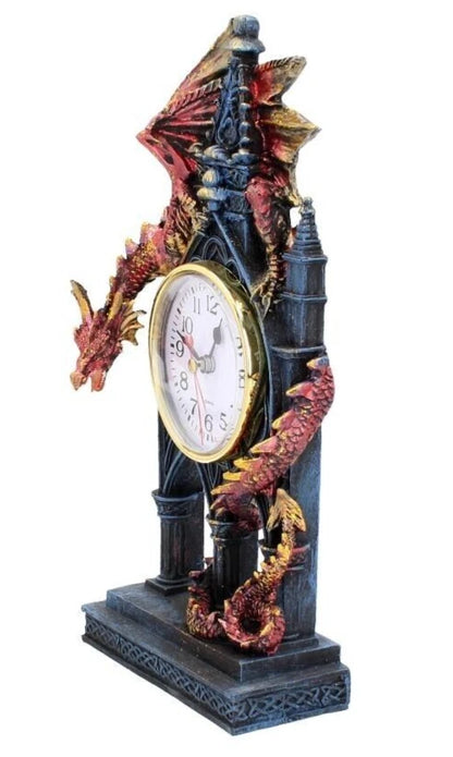 Nemesis Now Red Dragon Gothic Fantasy Time Guardian Clock 27.5cm