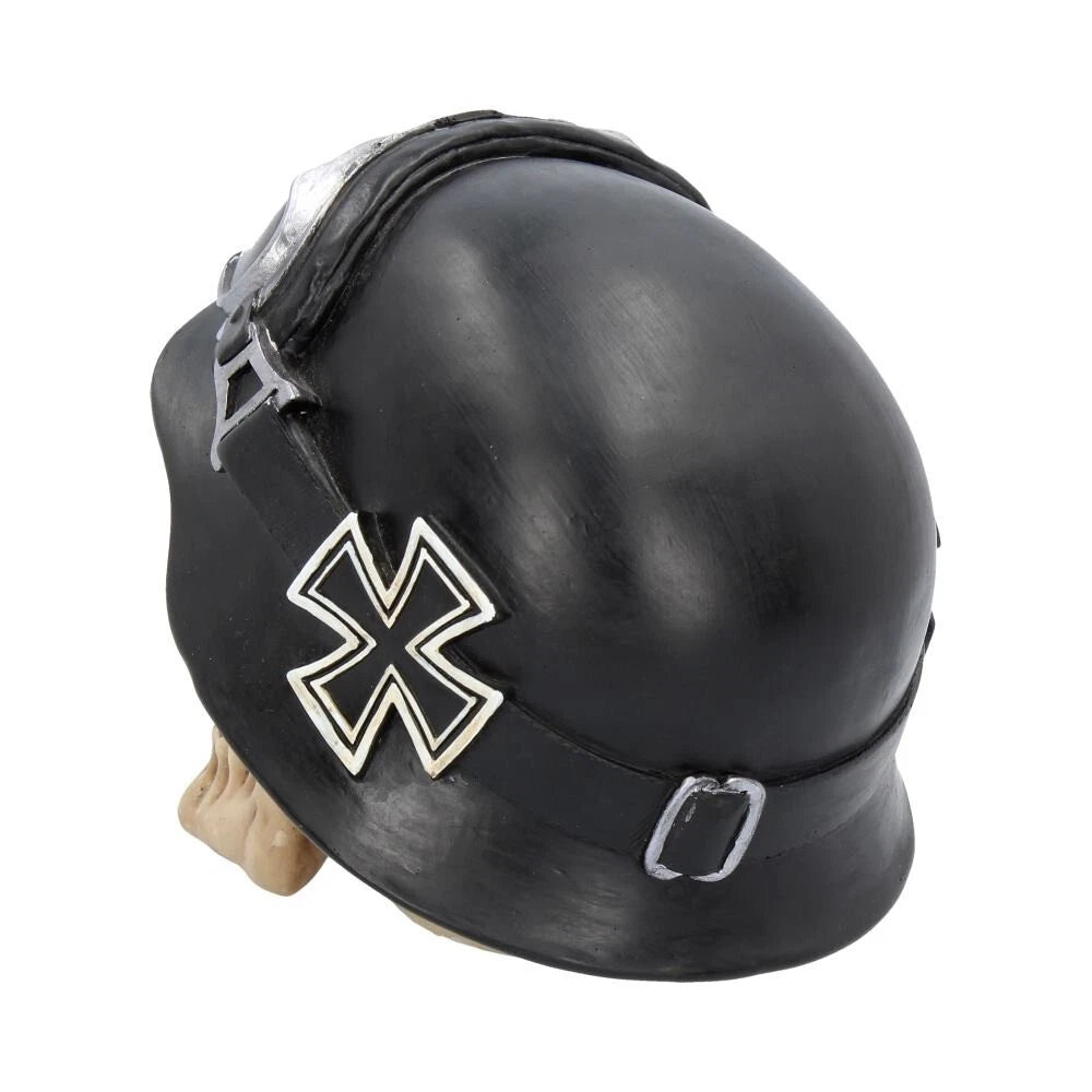 Nemesis Now Iron Cross Helmet and Goggles Biker Skull 15.5cm