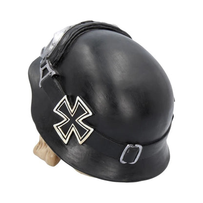 Nemesis Now Iron Cross Helmet and Goggles Biker Skull 15.5cm
