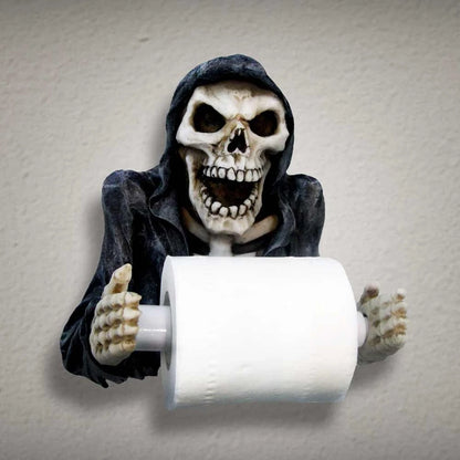 Nemesis Now Skeleton Grim Reapers Revenge Toilet Roll Paper Holder 26cm