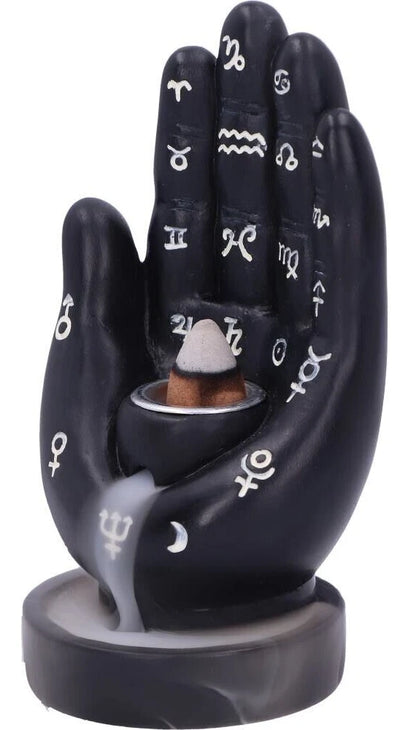Nemesis Now Palmistry Backflow Incense Burner (Black) 12cm