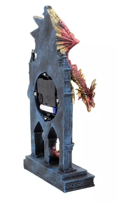 Nemesis Now Red Dragon Gothic Fantasy Time Guardian Clock 27.5cm