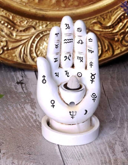 Nemesis Now Palmistry Backflow Incense Burner (white) 12cm