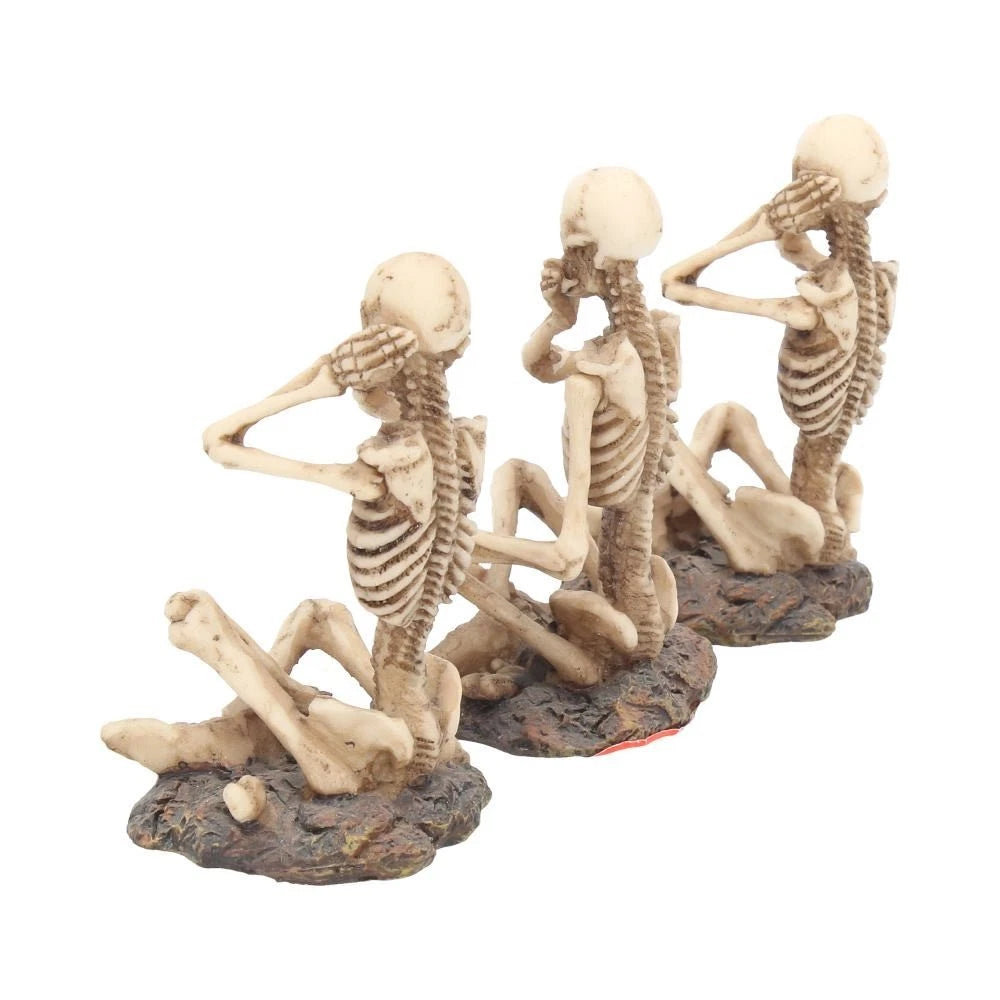 Nemesis Now See No, Hear No, Speak No Three Wise Skeletons Figurines 8.5cm