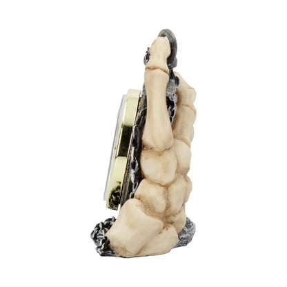 Nemesis Now About Time Skeleton Hand and Pocket Watch Mantel Clock 14cm