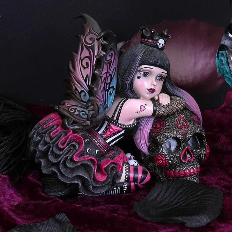 Nemesis Now Little Shadows Lolita Figurine Gothic Fairy and Sugar Skull Ornament 12cm
