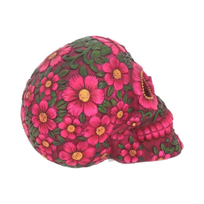 Nemesis Now Sugar Blossom Pink Skull 14.5cm