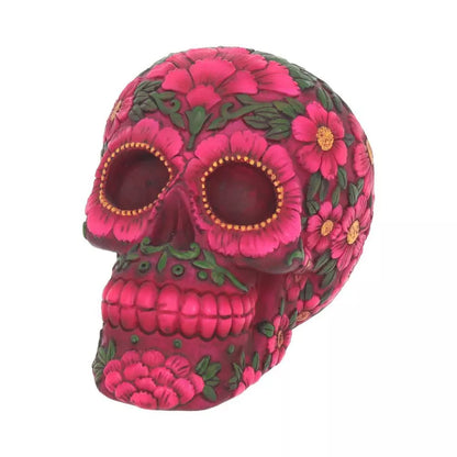 Nemesis Now Sugar Blossom Pink Skull 14.5cm