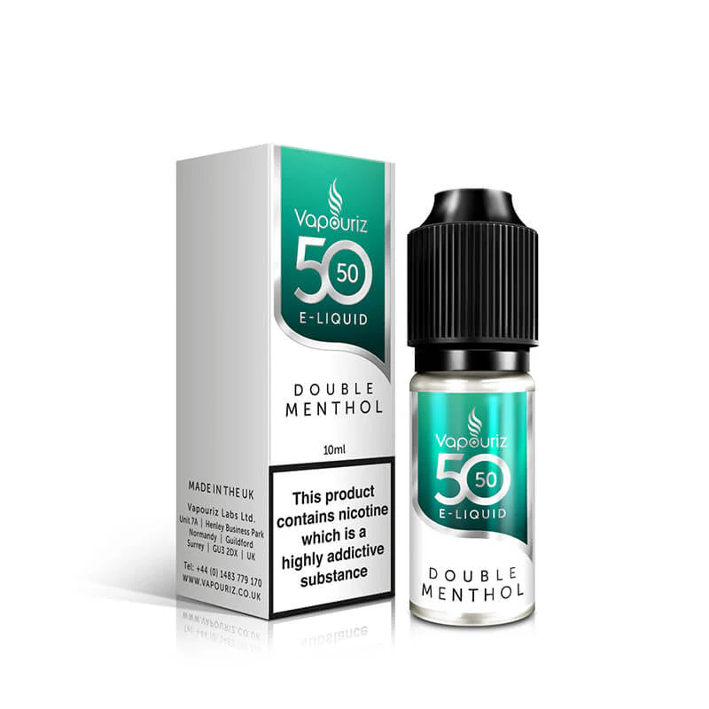 Double Menthol 50:50 10ml E-liquid by Vapouriz
